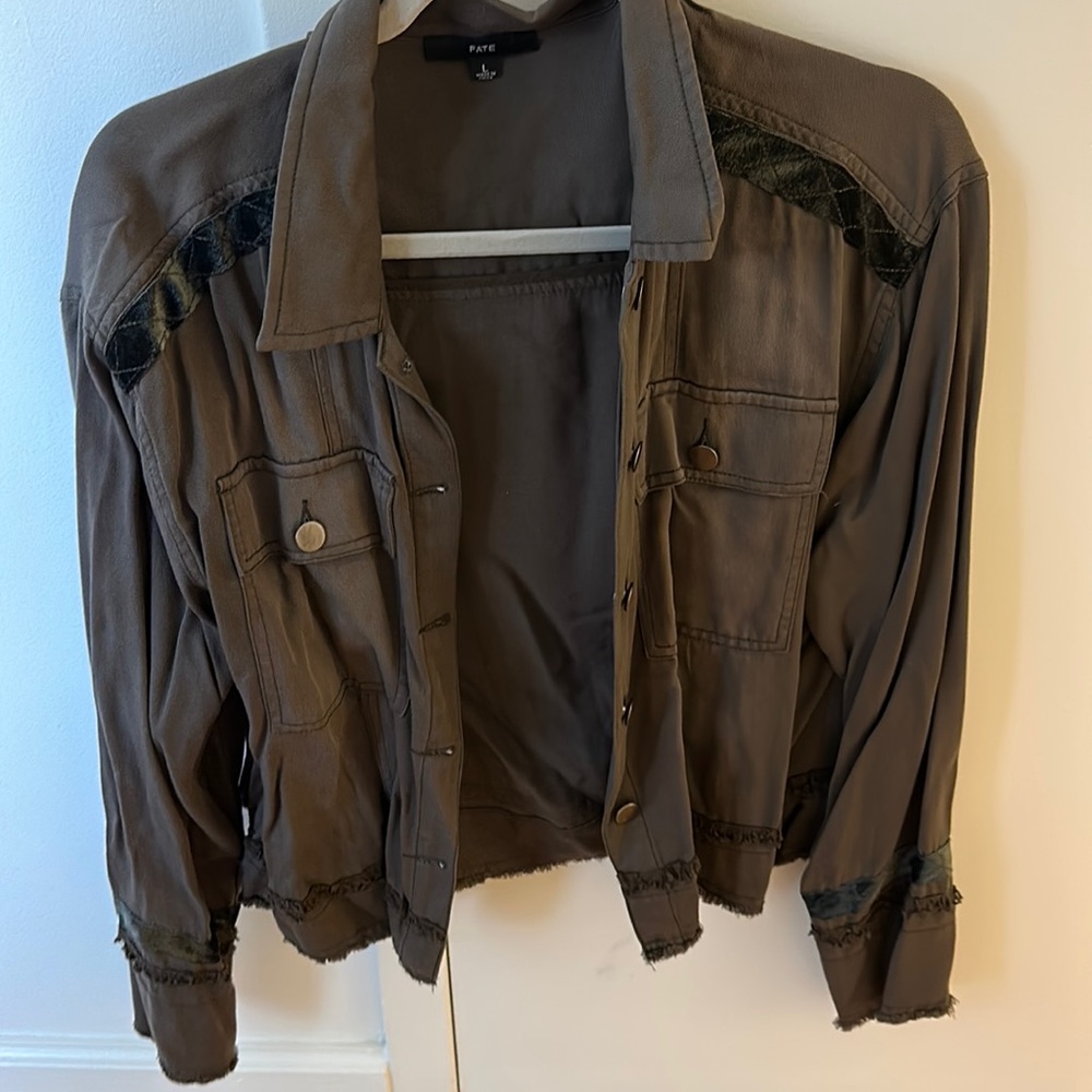 Deep green jacket shirt